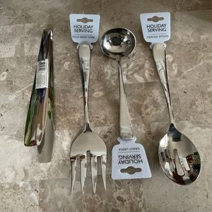 New 4 piece Stainless Steel Serving Set From HAMPTON FORGE